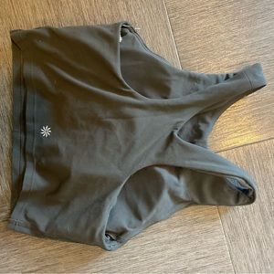 Olive green cropped Athleta tank size xxs
